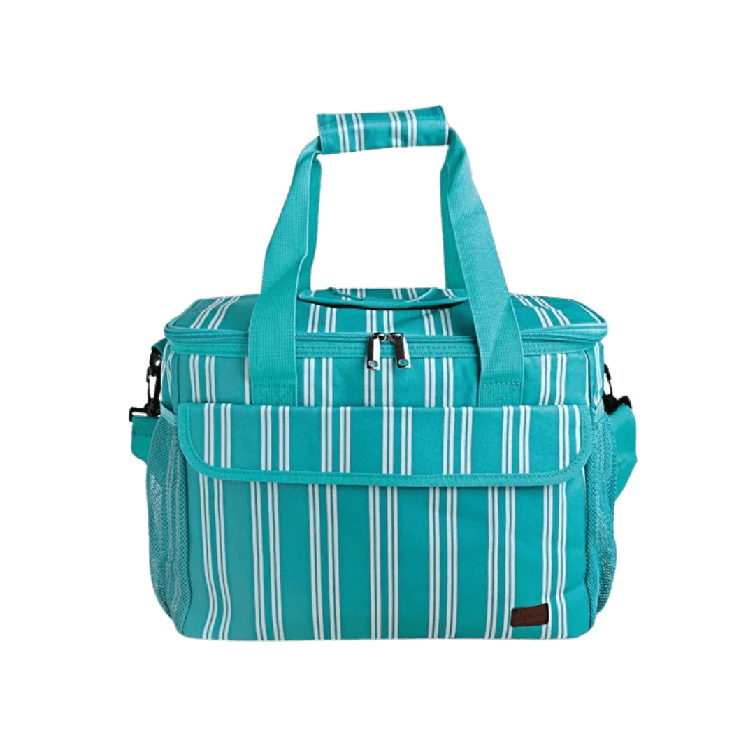 Bolsa Térmica A/Casa Poliéster 26L Verde e Creme